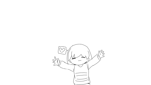 めっちゃ質素なアニメーションFrisk