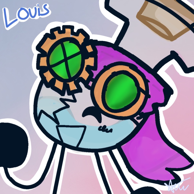Louis fan art to cyborekitty gamer
