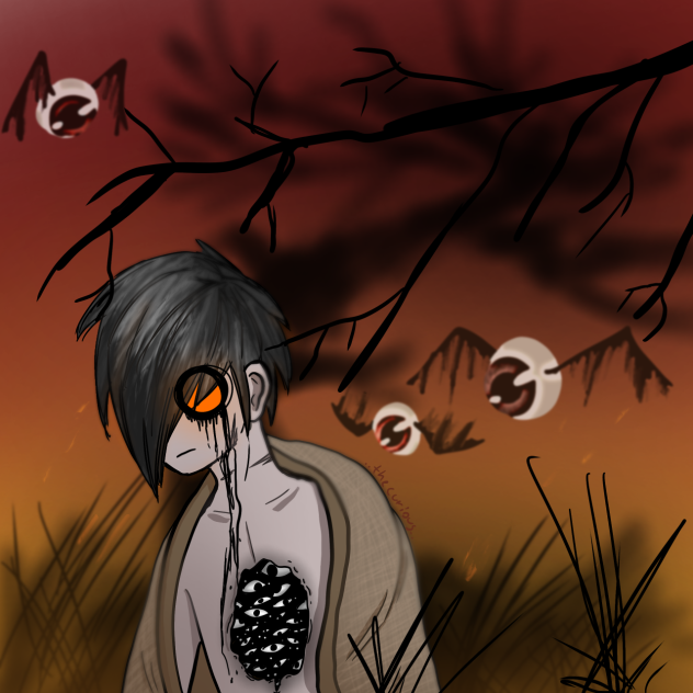 Emo fire Halloween guy