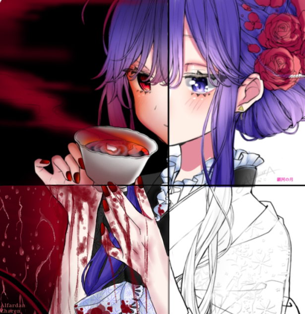 4 people 1 character Collab - ibisPaint