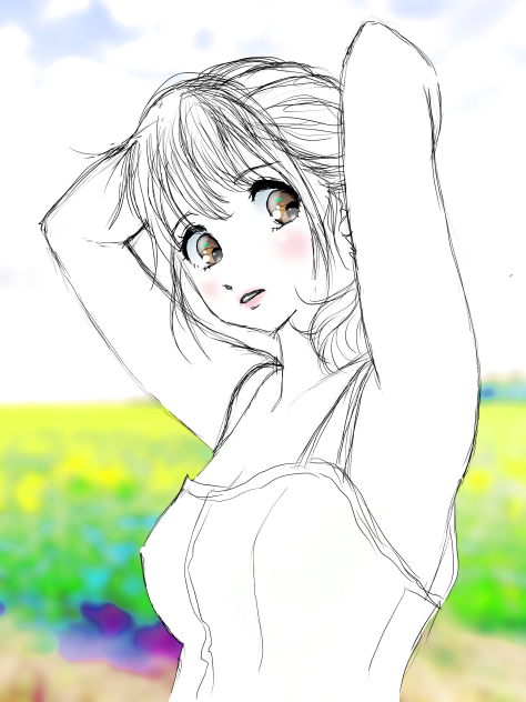 stay close…❤️ -線画Ver.-