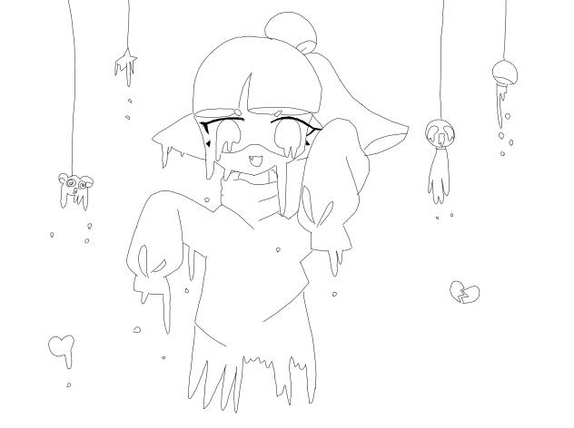 線画（誰でも塗ってOK）