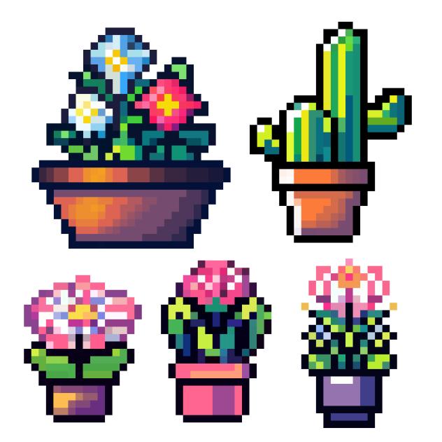 flowers pixel