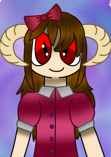 Eris dressed up as Elizabeth Afton