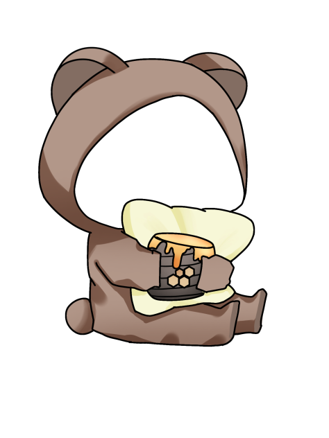 IBM3421 chibi onesie bear