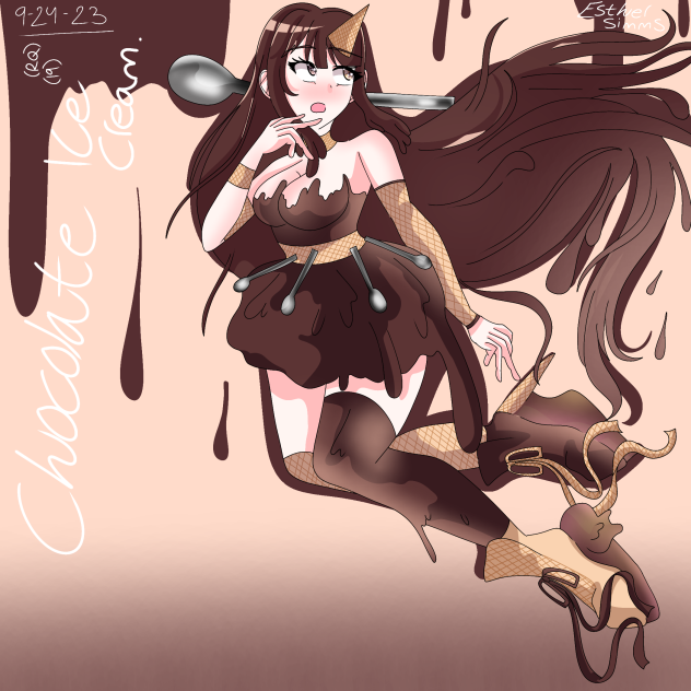Chocolate ice cream 🍦[Food as people 19]