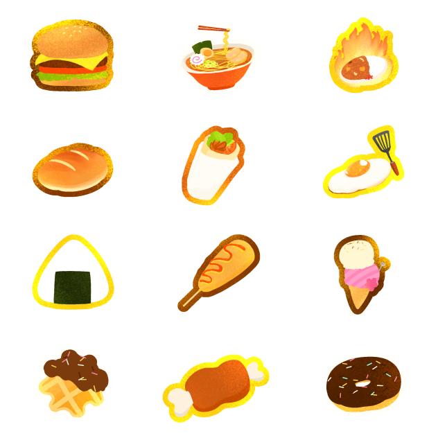 食べ物ステッカー
