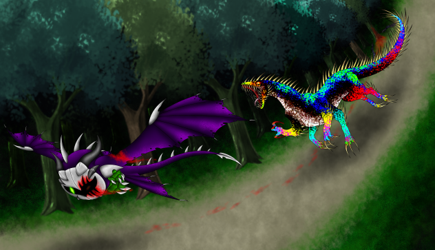 Darkness attacked by the Chamaeleon