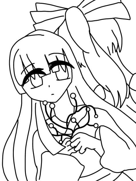 乙女の恋心 線画