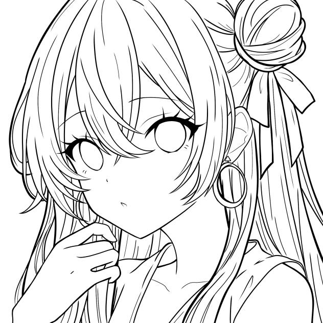 線画 ＊ 塗ってください ［82］