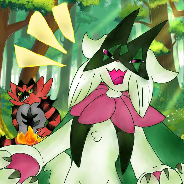 Meowcsarada and Incineroar