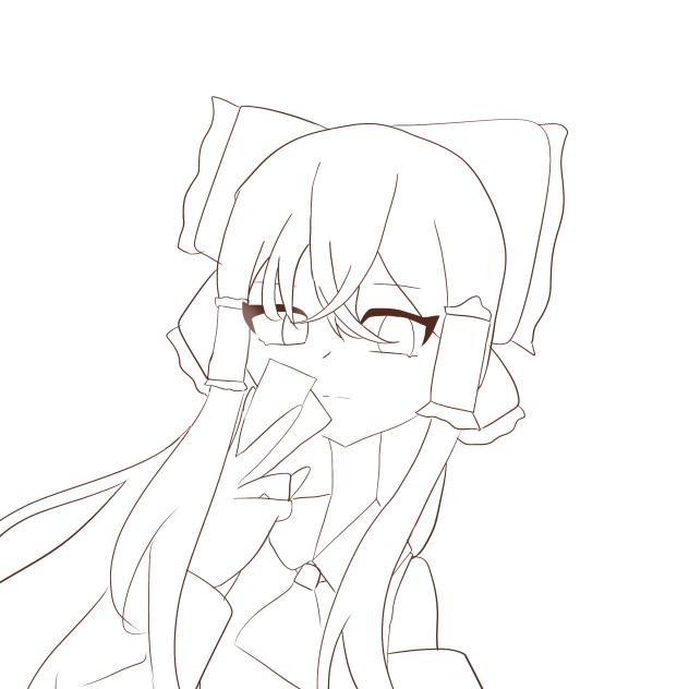 無題959 博麗霊夢　線画