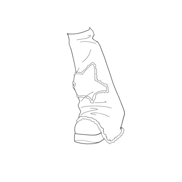 star socks outline (left) - ibisPaint