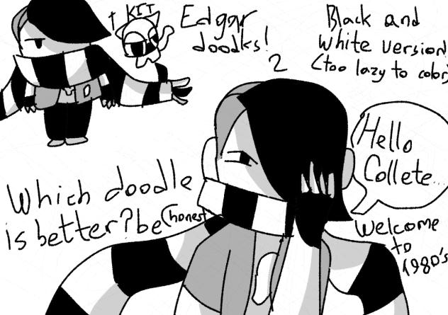 Edgar fanart! (Black and white version)