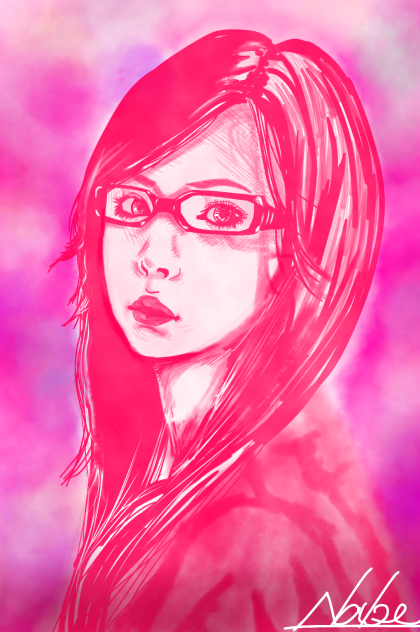 眼鏡っ娘(北川景子さん風)