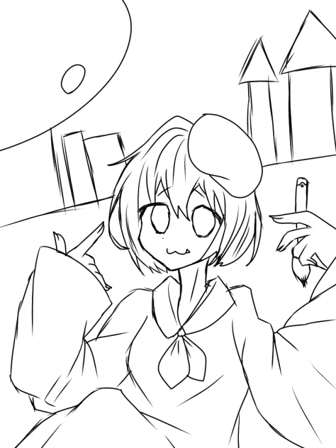 あいねこちゃん!!!!線画
