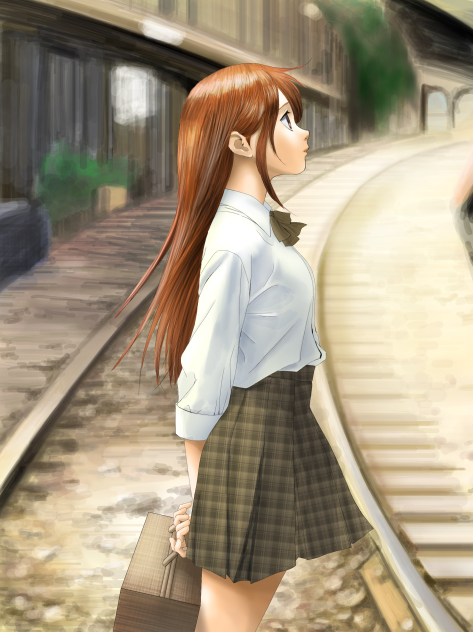 線路と少女