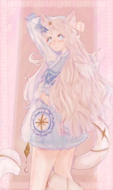 White fox girl