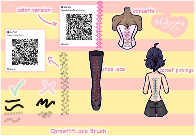 Corset lace brush