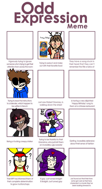 odd expression meme collab
