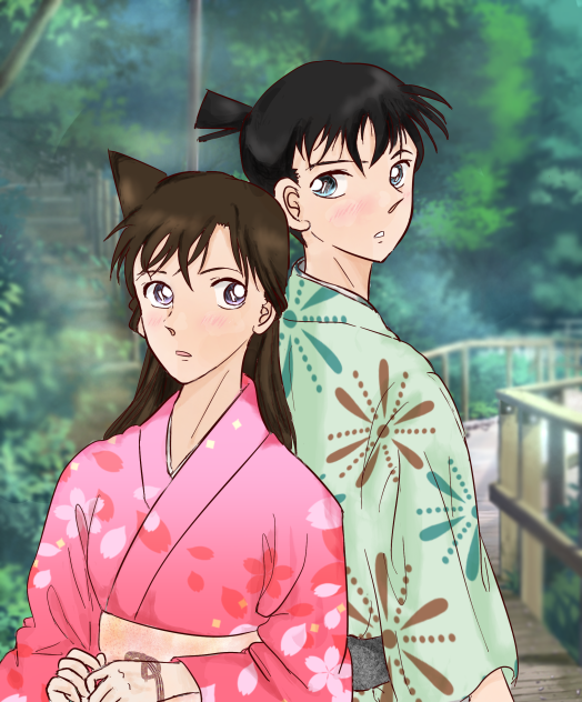 浴衣シリーズその1 新一&蘭