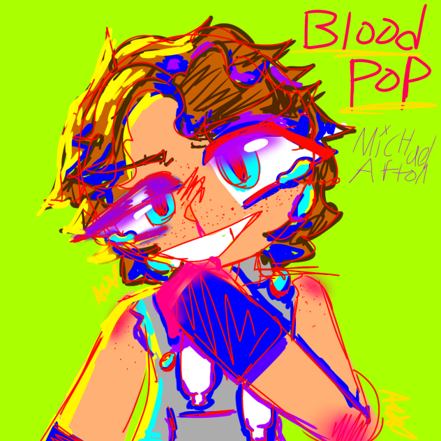blood pop-michael afton-eyestrain art