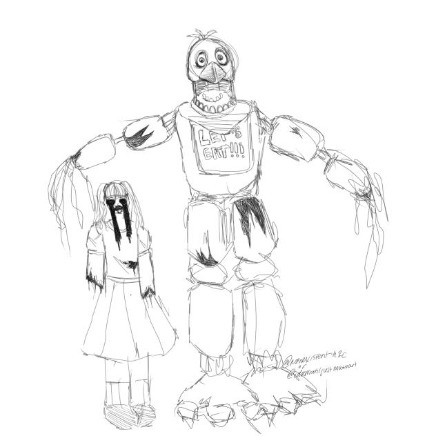 Chica and Susie -TW disturbing image