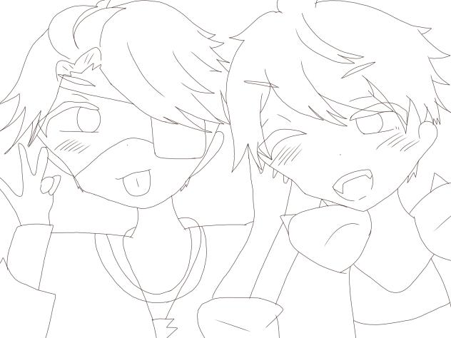じゃぱたつ線画！