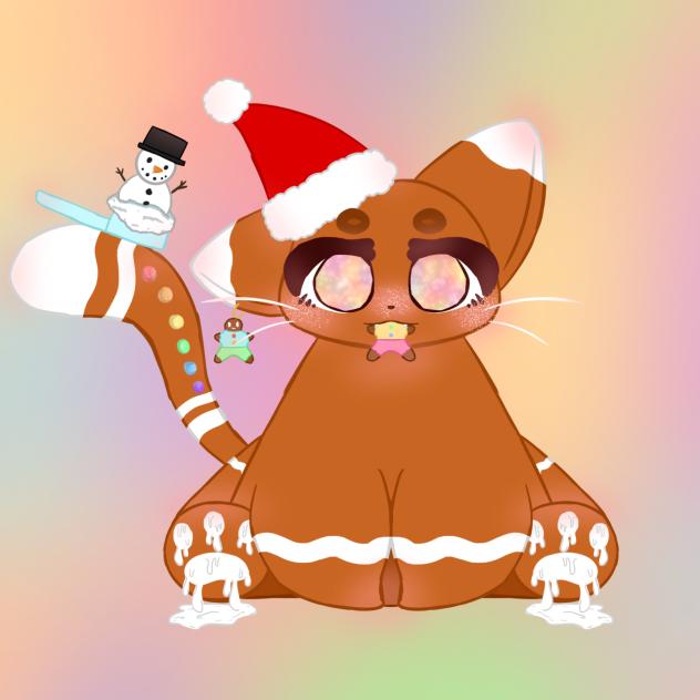 Gingerbread Cat(Christmas OC Challenge)