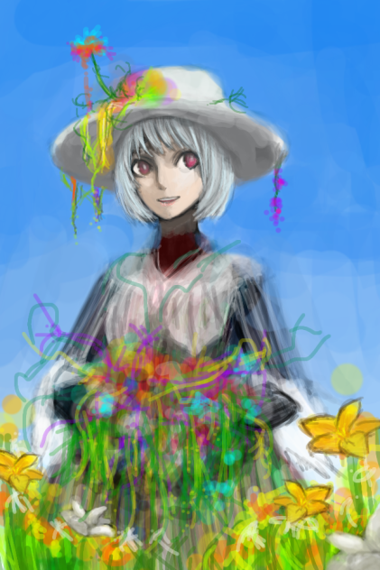 お花畑が描きたかったんだ