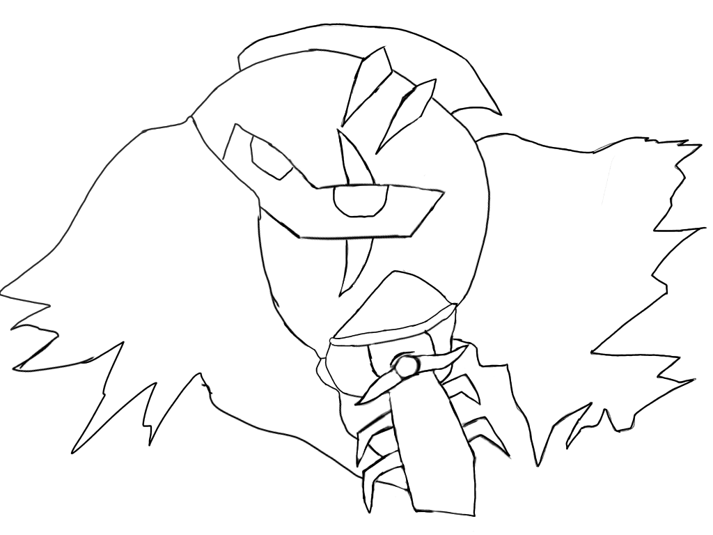 ダークメタナイト 線画 Ibispaint