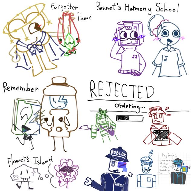 Some multifandom AU doodles - ibisPaint