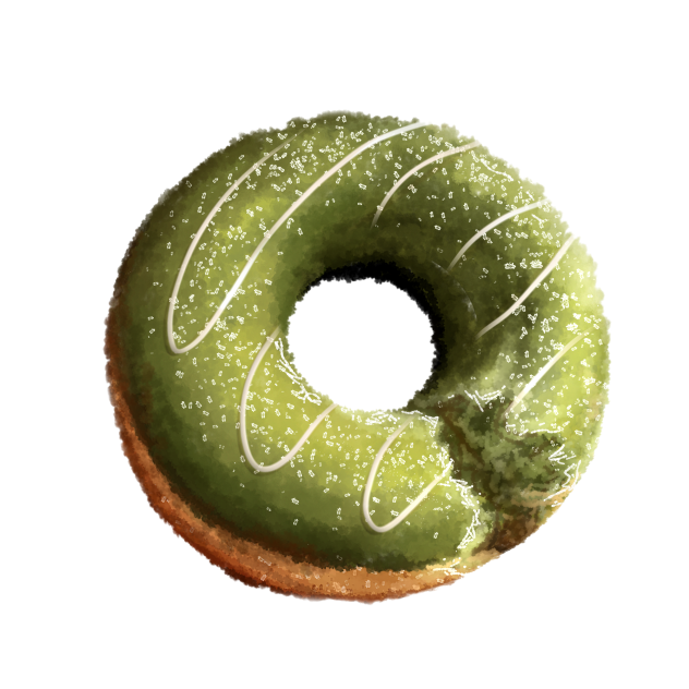 green tea doughnut