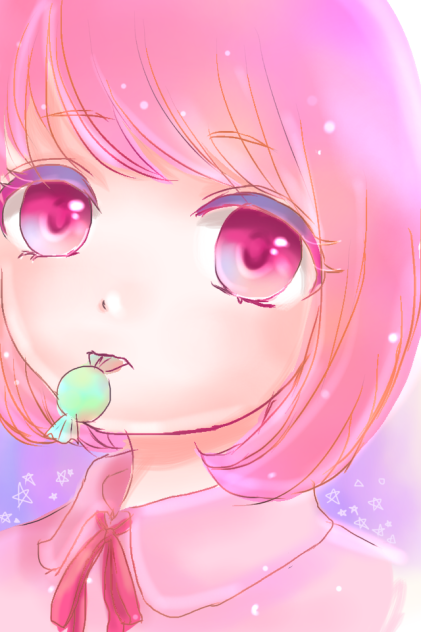 ピンクの子
