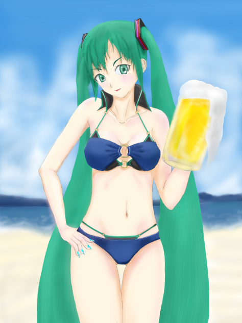 昔ながらのポスター風、ミクちゃんにやってもらった。