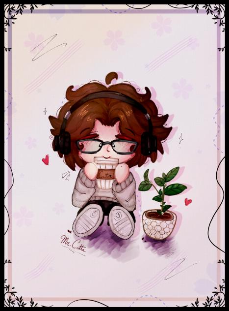 Catto and the lemon plant