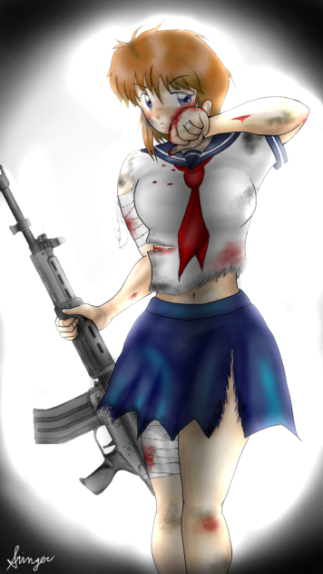 セーラー服娘 「…絶対に負けない…」