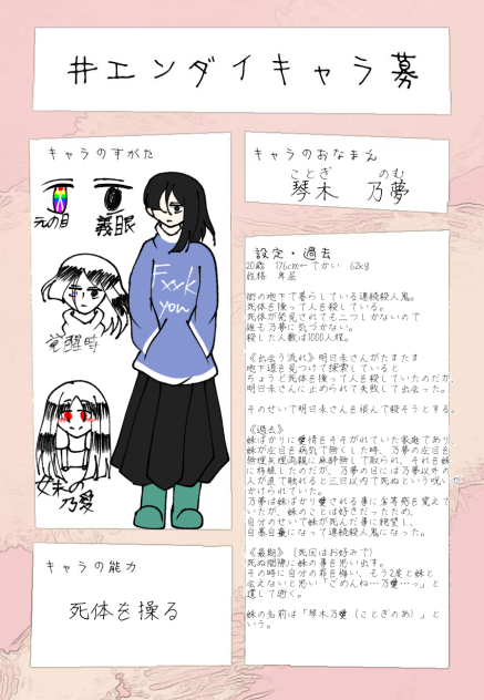 #エンダイキャラ募　完成！