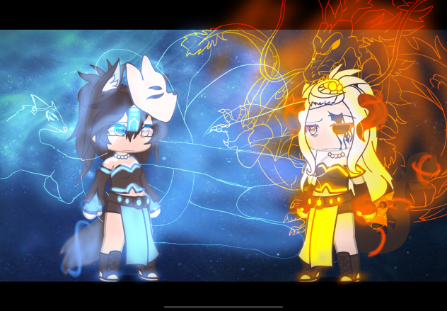 Kitsune vs dragon gacha edit