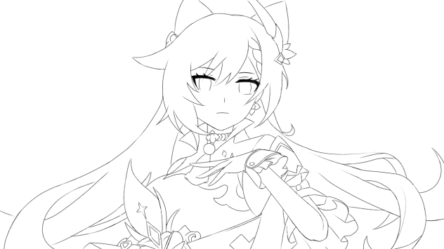 sketch draw - keqing2