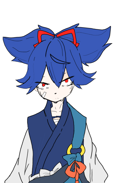 お小夜の大まかな色塗り Ibispaint