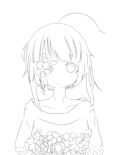 🍭🌸（線画）
