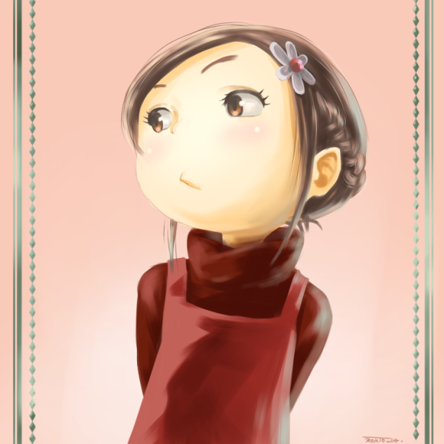照れる。
