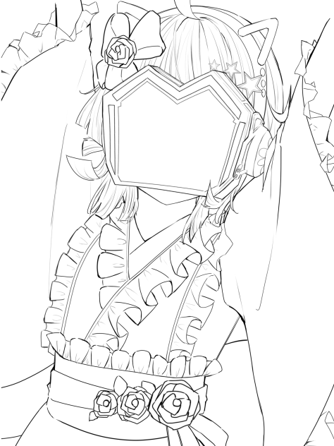 今日の気分はにっこりん 線画