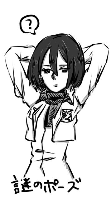 ミカサ謎のポーズ