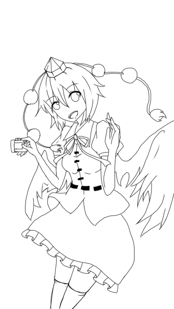 【東方】射命丸文【塗り絵】