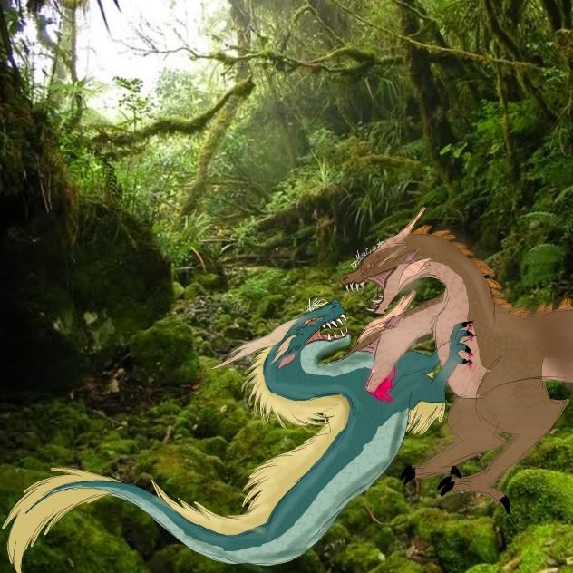 lindwirm fighting a hydra