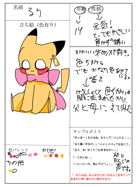 キャラ募集のやつ