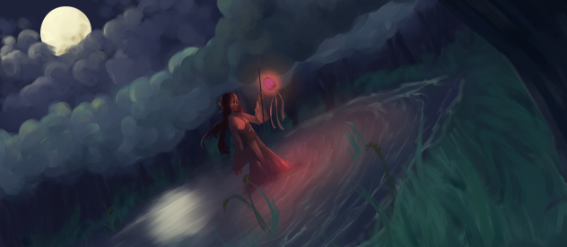 Moonlit Lake - ibisPaint