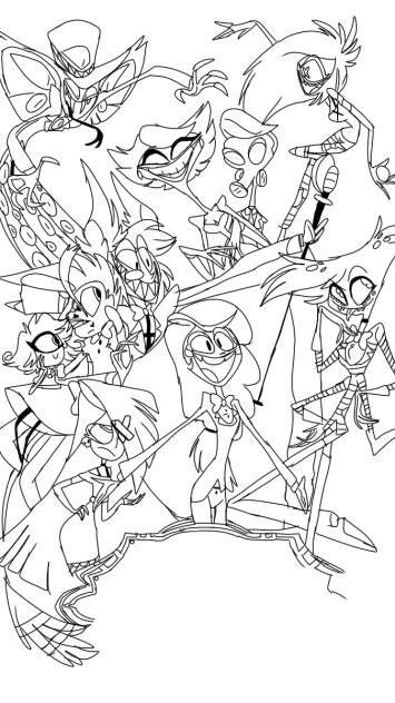 Hazbin Hotel  line art!